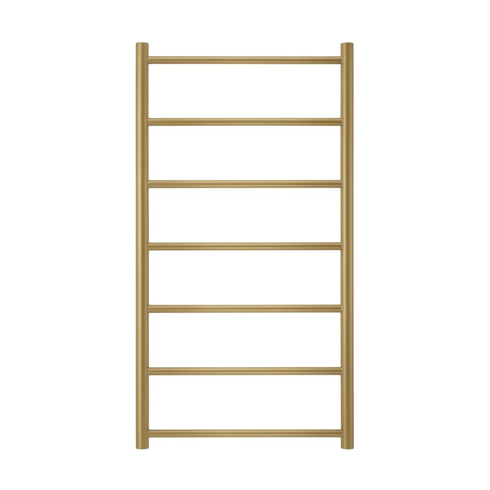 Cut out image of the The Sussex Range by JIS Pevensey Light Brushed Brass Heated Towel Rail